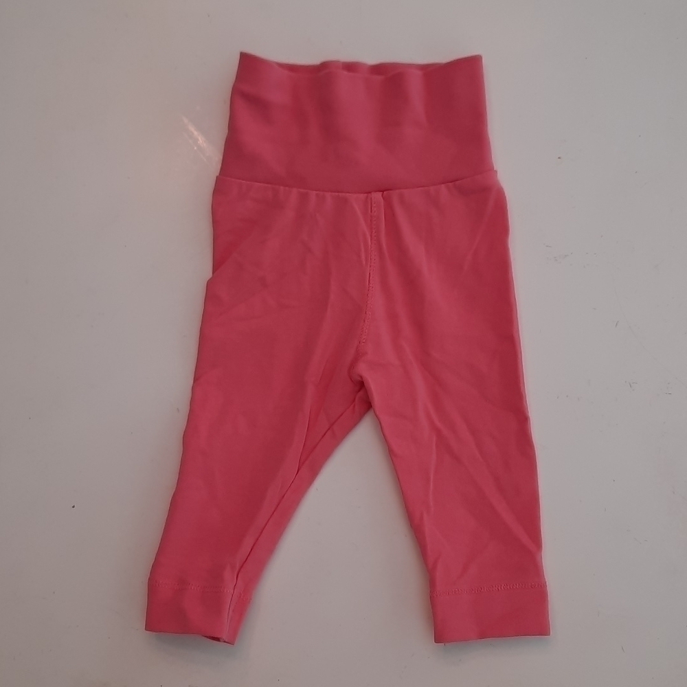H&M High Waisted Knit Leggings Pants Coral Pink Newborn NB